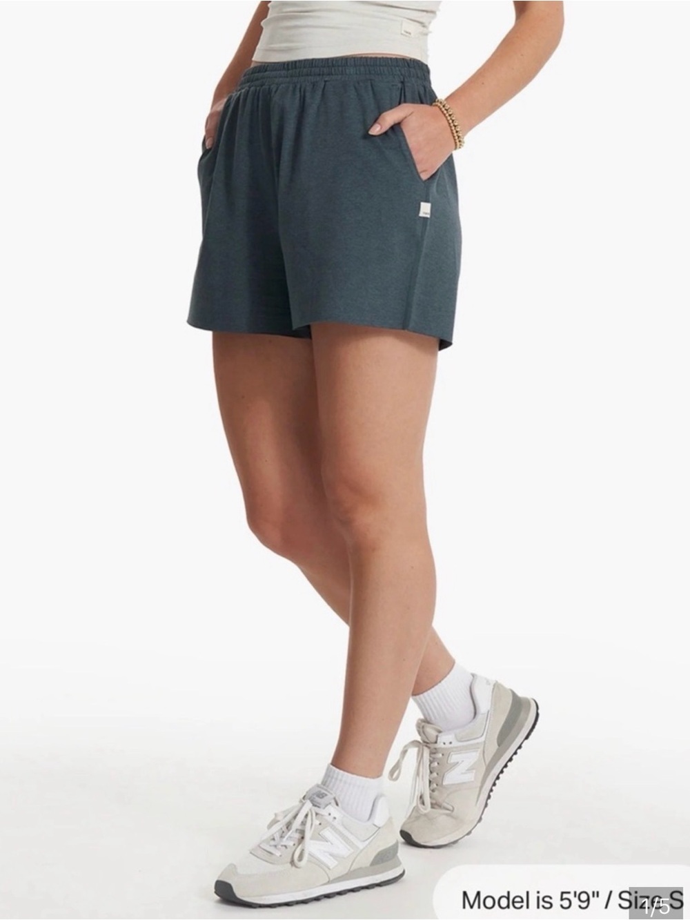 Vuori boyfriend Shorts (VW3007), Stone Heather, Size S - Picture 2 of 11